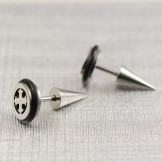 Titanium cross earrings
