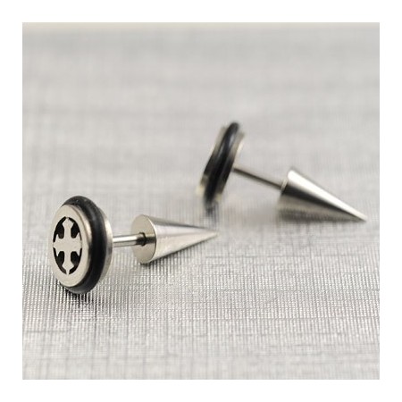 Titanium cross earrings