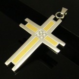 Cool Man Cross Titanium Steel necklace Gift -New-