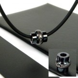 Man Cross Bible Roller Titanium Steel Necklace Gift