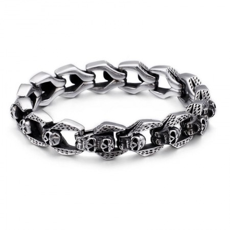  chic wind skull bracelets tide men titanium bracelets