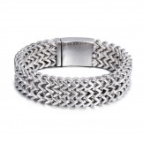 Fashion Three rows of titanium bracelet for men