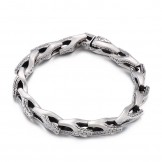   Snake bone titanium bracelet for men