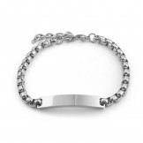  chic style curved square couple titanium bracelet 