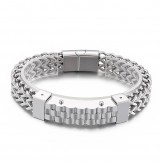  Fashion Hip-hop style men's titanium bracelet
