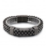  Fashion Hip-hop style men's titanium bracelet