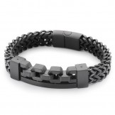  Fashion Square hollow titanium bracelet for men