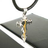 Noble Man Cross Titanium Steel Necklace Free Chain