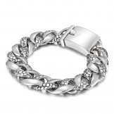  Popular snake pattern titanium bracelet for men