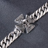  Cool Men's Cross Skull Bracelet