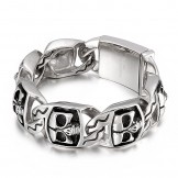  Popular Cool Skull Men's Titanium Bracelet