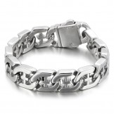  Cross hollow chic style titanium bracelet for men