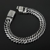   Cool Simple Mesh titanium Snap Men's Bracelet Accessories