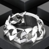  Fashion men's polished hand jewelry titanium bracelet