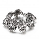  Cool General Warrior head titanium bracelet for men