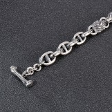 Fashion titanium day word chain lion head men's bracelet stage accessories