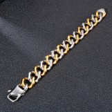 Men's inter-gold bracelets four-sided grinding bracelet jewelry
