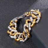 Men's inter-gold bracelets four-sided grinding bracelet jewelry