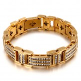  Fashion titanium men's bracelets with diamonds 
