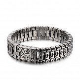   Cool flower-shaped buckle titanium bracelet bracelet