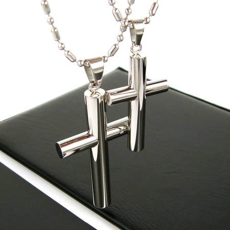 Man Cross Pure Titanium Pendant-Free Chain-1 piece