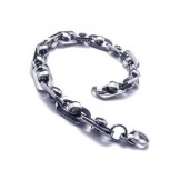 Men's Boy's Charm Silver Pure Titanium Chain Bracelet