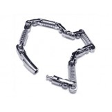 Men's Boy's Silver 316L Pure Titanium Charm Bracelet
