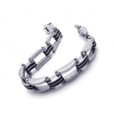 Men's Boys Silver Pure Titanium Bracelet Charm Bangle