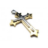 Mens Pure Titanium Novel Cross Pendant Necklace Chain