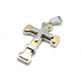 Men's Golden Pure Titanium Cross Pendant Necklace (New)