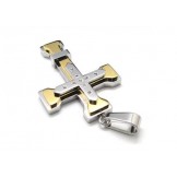 Men's Golden Pure Titanium Cross Pendant Necklace (New)
