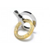 Golden & Silver Pure Titanium Rings Pendant Necklace