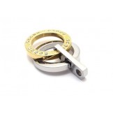 Golden & Silver Pure Titanium Rings Pendant Necklace