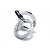 Men's Silver Pure Titanium Rings Pendant Necklace (New)