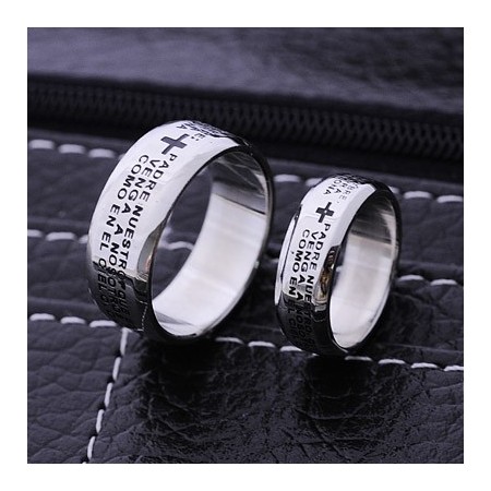 Bible Couples Man Titanium Ring