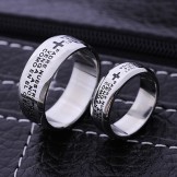 Bible Couples Man Titanium Ring