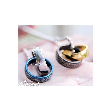 Bible Cross Rings sweethearts lovers couples Titanium Necklaces Pendant