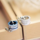Just love you couples ring circle necklace