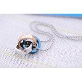 Titanium interlocking circle necklace