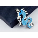 Fashion Pure Titanium Men's Pendants And Necklace Dragon