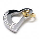 Love Heart Titanium Pendant - Free Chian