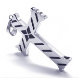 New Style Mens Cross Titanium Pendant - Free Chian