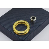 Noble Mens Gold Ring Titanium Pendant - Free Chain
