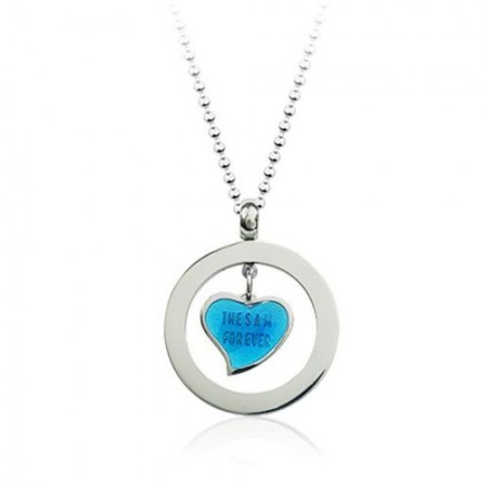 Fashion Love Heart Titanium Pendant - Free Chain