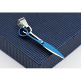 Blue Scissor Fashion Titanium Pendant - Free Chain