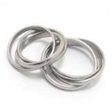 Three Circles 8mm Titanium Ring