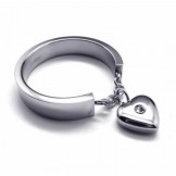 Diamond set 5mm Heart Titanium Ring