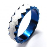 6mm Unisex Blue Titanium Ring