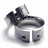 8mm Mens Designer Titanium Ring