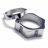 Diamond set 6mm Titanium Inlaid Court Band Ring